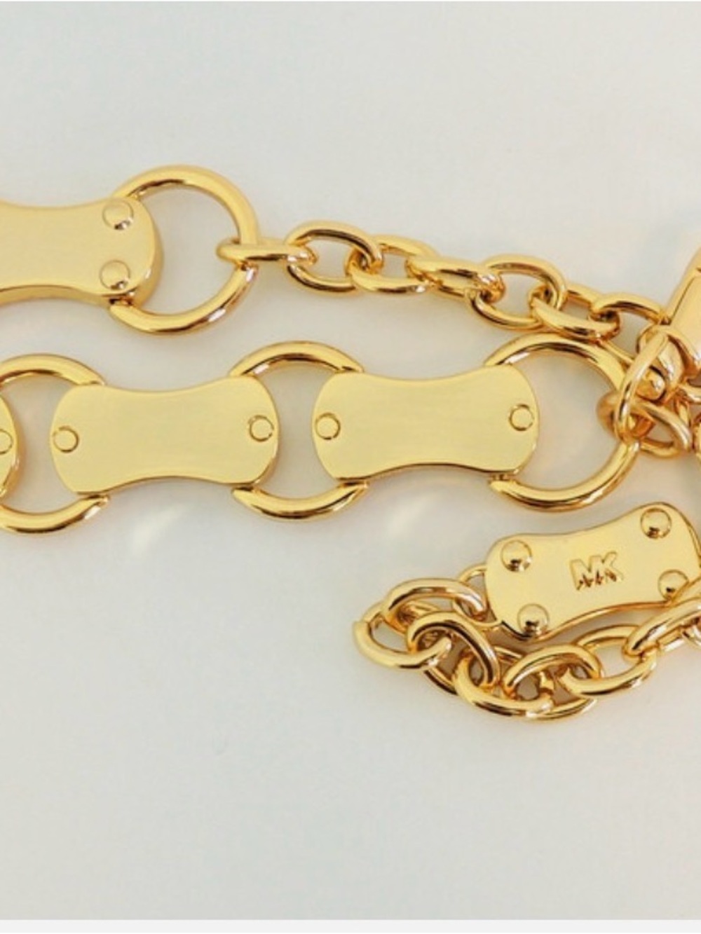 Michael Kors Polished Gold Plate Link Bracelet